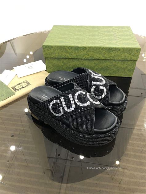 gucci crystal slides replica
